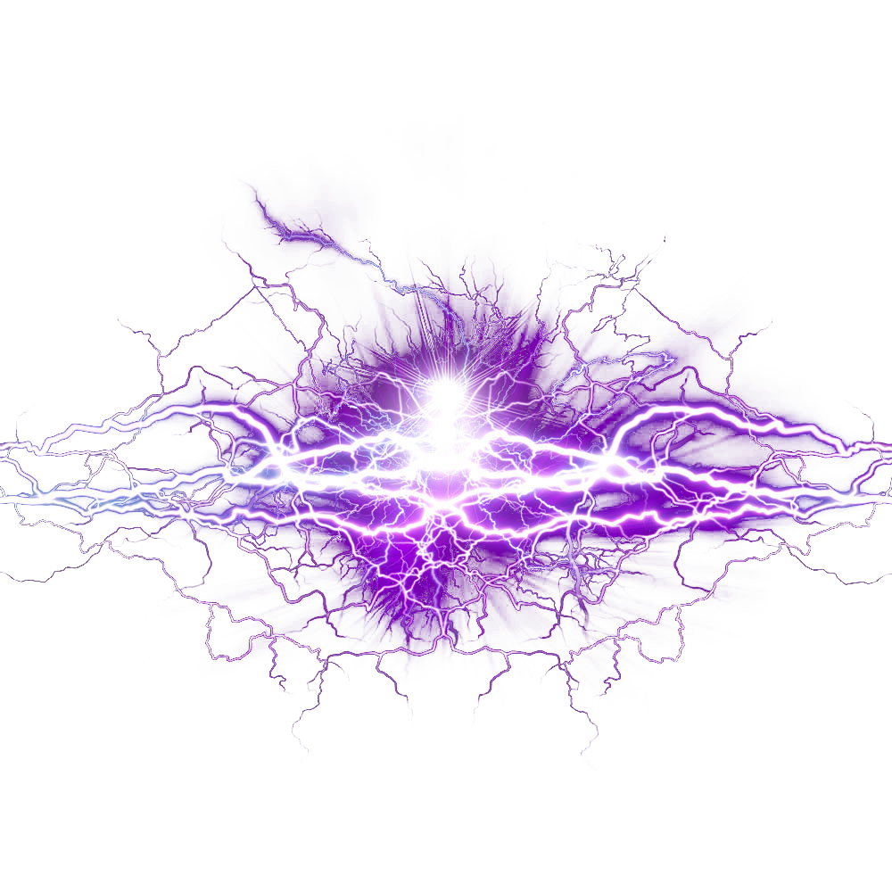 Clashing purple lightning